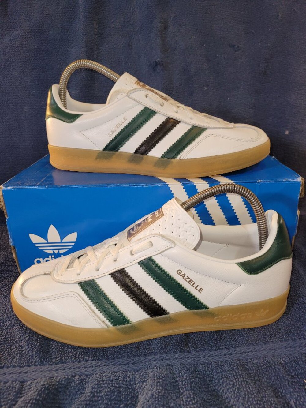 Adidas Gazelle OG Women's Size 8 White Green Black Tan Sneakers IE2957 (#2014)